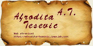 Afrodita Tešević vizit kartica